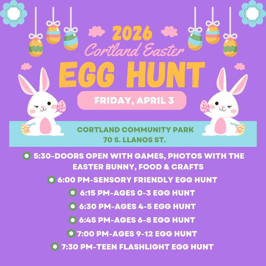 2026 Cortland Illinois Egg Hunt flyer