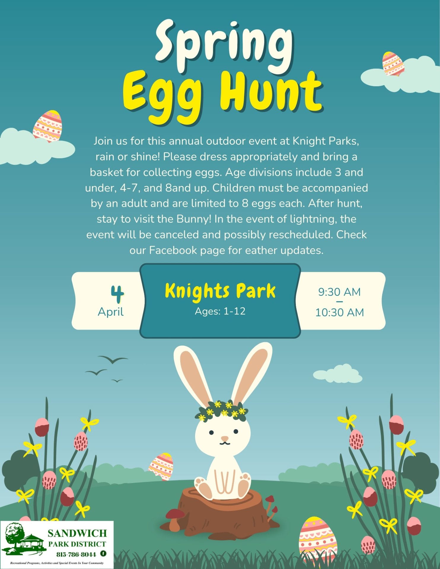 2026 Sandwich Spring Egg Hunt flyer