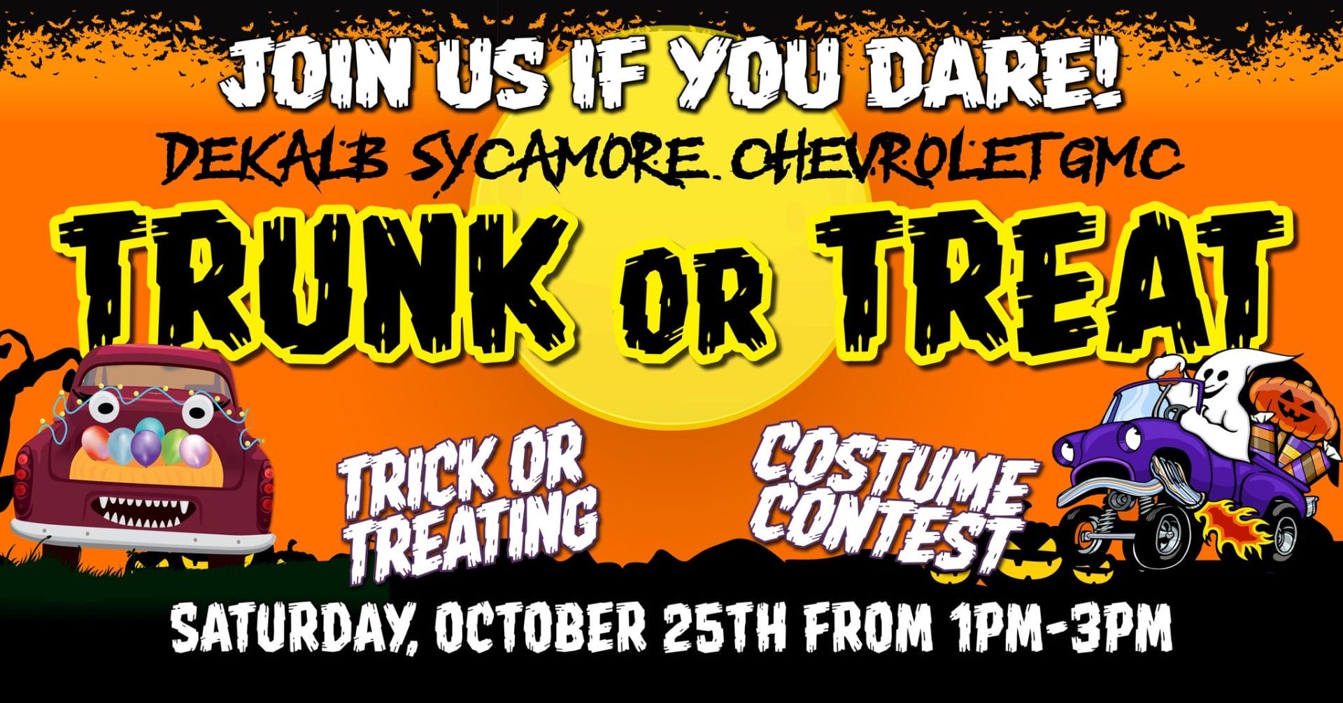 Trunk or Treat DeKalb Sycamore Chevrolet event cover