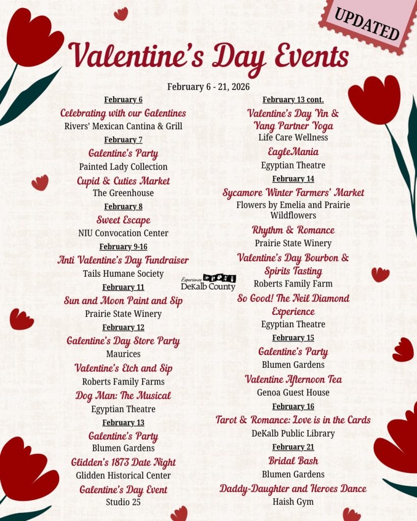 Updated Valentine's Day Events list 2026