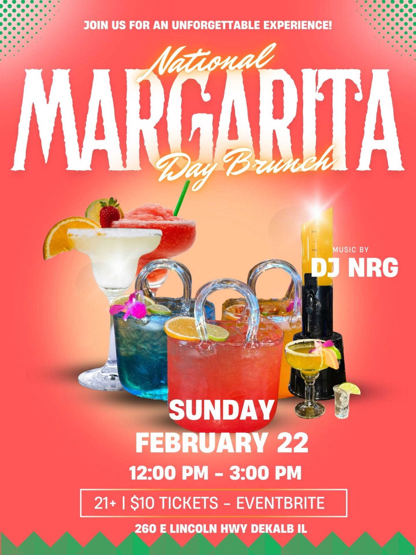 National Margarita Day Brunch flyer