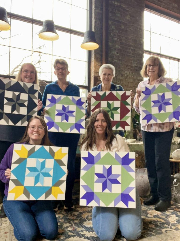 Women show their barn quilts